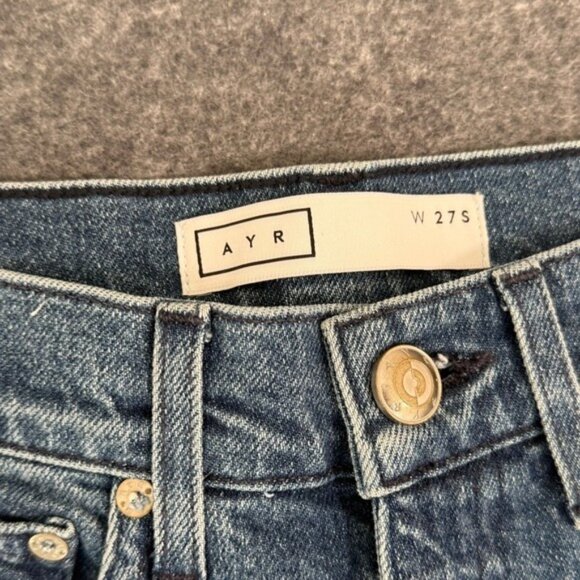 AYR The Secret Sauce Wide Leg Jeans Blue Wash Size 27S Comfort Stretch Boho Lux - Picture 6 of 13